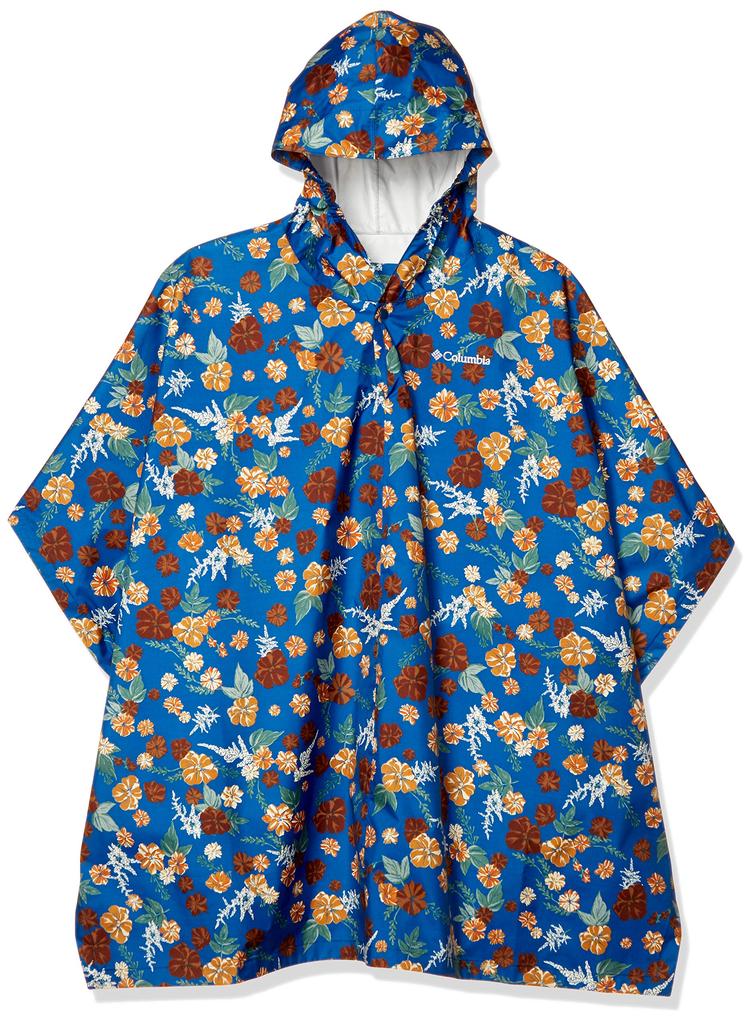 Columbia KIDS Spey Pines Youth Poncho PY1064 Kids S Mountain Blue Flower Pattern