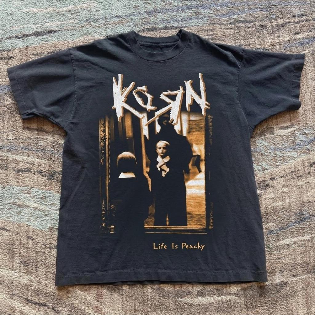 Korn Follow The Leader Cotton Printed TShirt DoubleSided Metal Band Tee Unisexs And Unisexs Oversize Couple Tee Tops