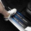 4Pcs Carbon Fiber Car Doorsill Stickers Protect Film Auto Styling For Tesla Model 3 S X Y Style Roadster Invader Coil Mod WYE K80