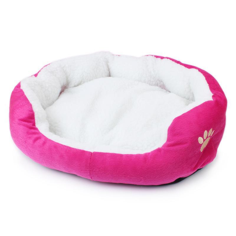 Cozy Lambswool Small Dog House with Pet Mat