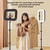LED Mobile Video Stabilizer Rechargeable Cell Phone Light Handheld Phone Stabilizer with Phones Holder for Video Recording