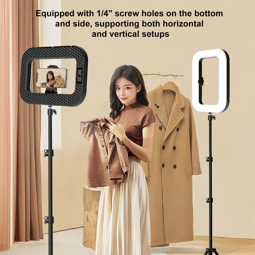 LED Mobile Video Stabilizer Rechargeable Cell Phone Light Handheld Phone Stabilizer with Phones Holder for Video Recording