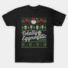 Ugly Christmas Sweater Totally Eggnostic Eggnog Made In Australia T-Shirt