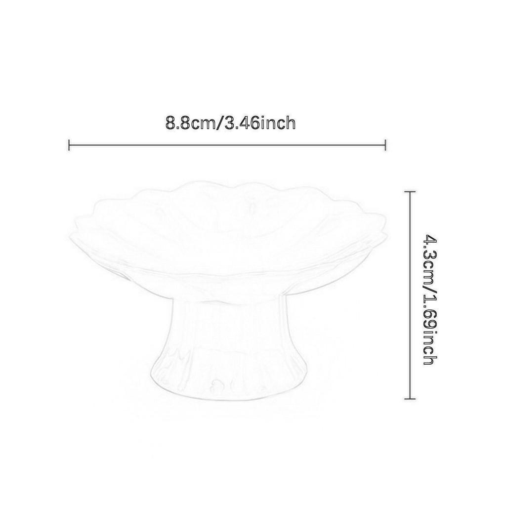 Ceramic Footed Plate 8.8x4.3cm for Kitchen Counter Countertop Fruit Holder Fruit Tray for Kitchen Wedding Coffee Table Family