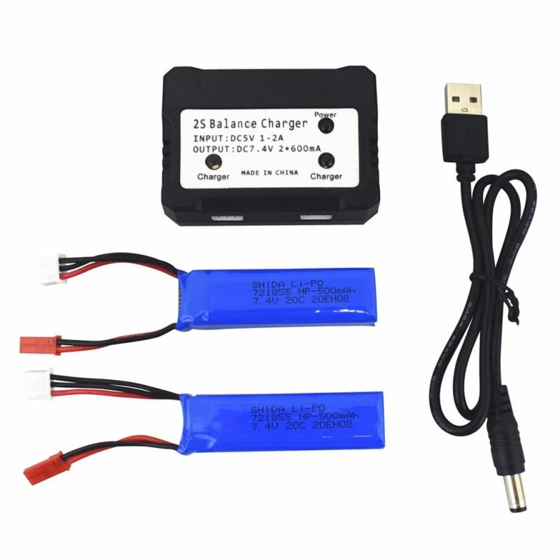 7.4V 500mah Lithium Battery for Wltoys A202 A212 A222 A232 A242 A252 RC Car