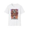 Relaxing and NineTailed Fox Illustration TShirt Japanese Text Demon Mask Flames 2026 Shirt New Cotton Summer Tshirt for Unisex