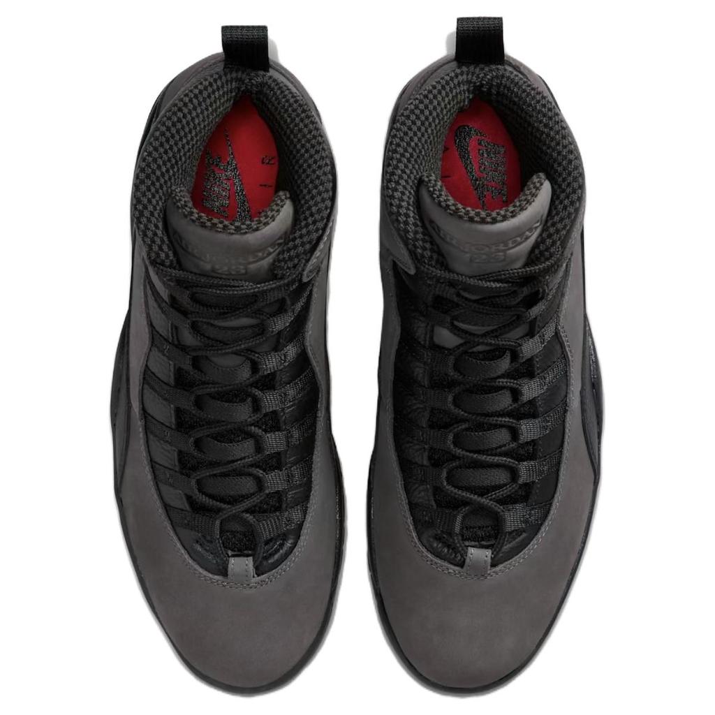 Air Jordan 10 Retro Shadow 2025 Men Sneakers Grey Charred-Grey True-Red HJ6779-001