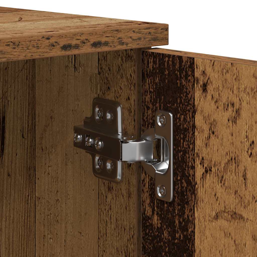 Bed Frame with Drawers Reclaimed Wood Look 90 x 200 cm Particleboard