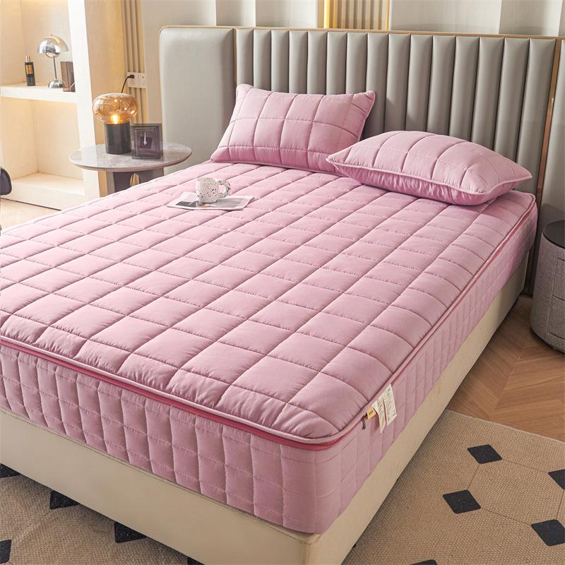 Brushed Cotton Soybean Quilted Fitted Mattress Protector – Six-Sided, 360° Coverage