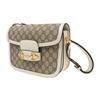 Gucci Horsebit 1955 Vintage Logo Canvas And Leather Saddle Bag Women Shoulder Bag Ebony White 602204-92TCG-9761