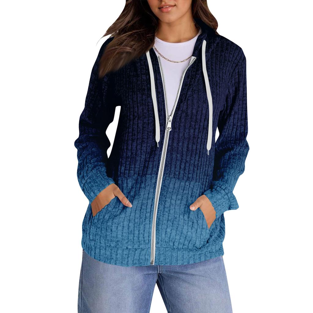 Mikiny pro ženy Trendy topy Ležérní Podzimní Móda Mikina s dlouhým rukávem S kapsami Svetr Lehký