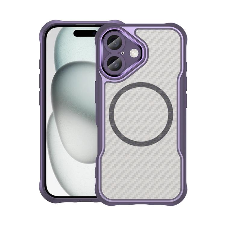 Carbon Fiber Texture MagSafe Translucent Phone Case