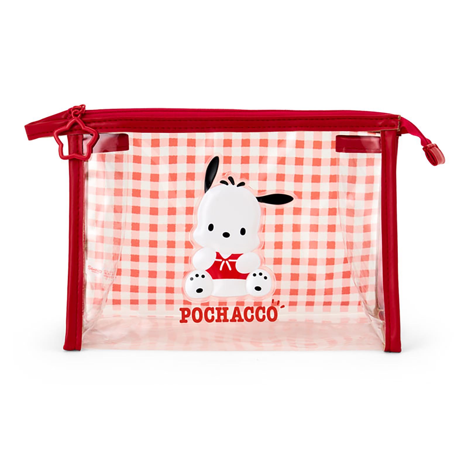 

Sanrio Pochacco Clear Transparent PVC and Zipper Suitable for Ages 3 and x x inches x 10 x 15 Product 732494 Pouch, Steel, Closure, Up, Approx. 8.7