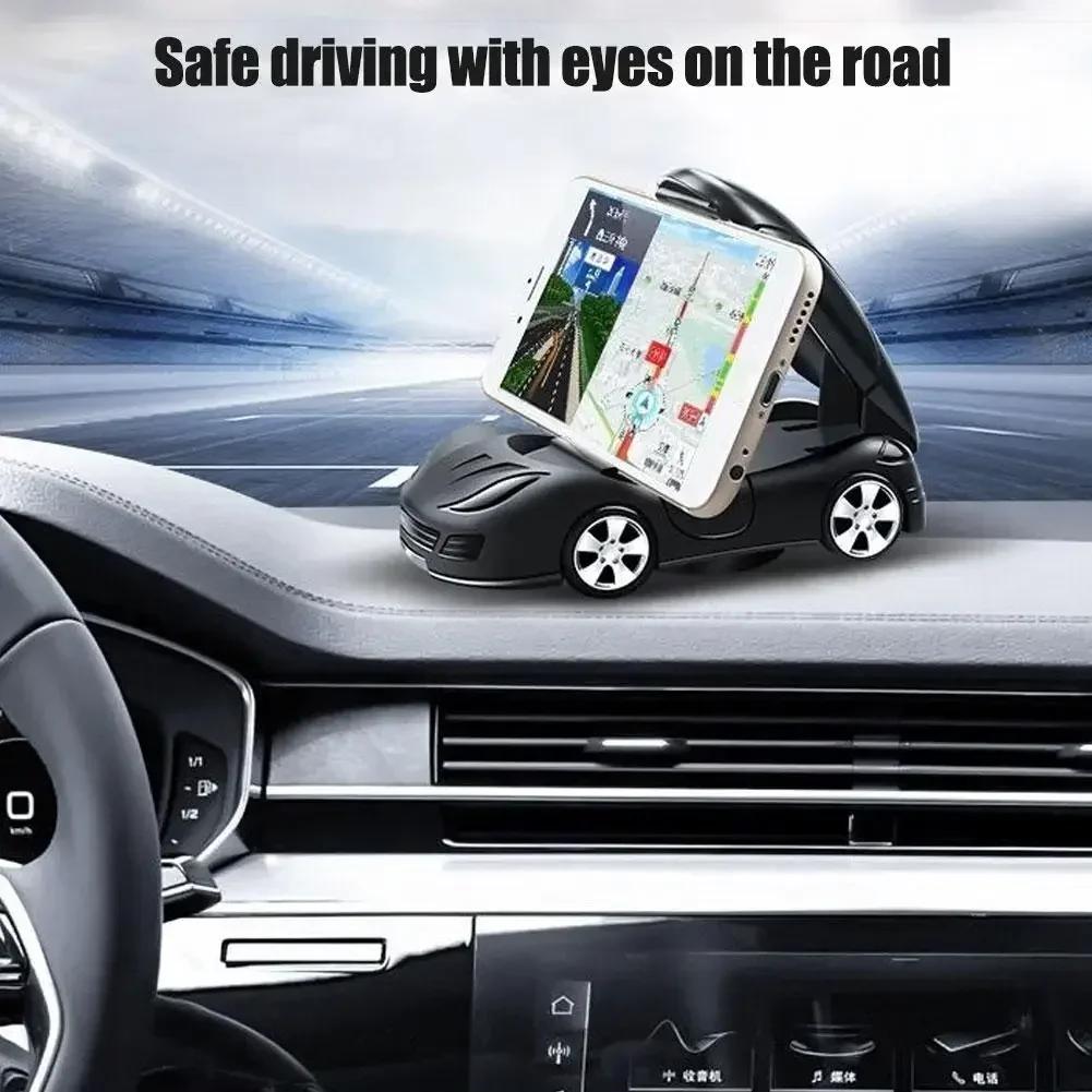 360° Rotating Creative Auto Model Cell Phone Mount Fit For Iphone 15 14 Samsung S22 Auto Model Ornaments Vehicle Shape Phone Mount