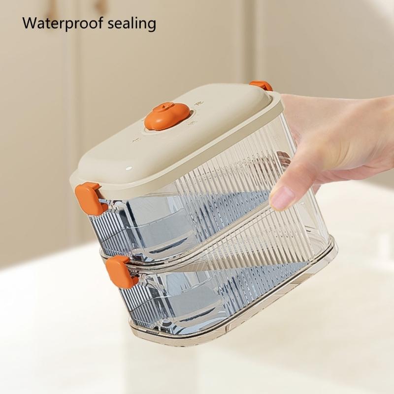 Clear Stackable Storage Jars Secure Seals Designs Space Saving Kitchen Organization