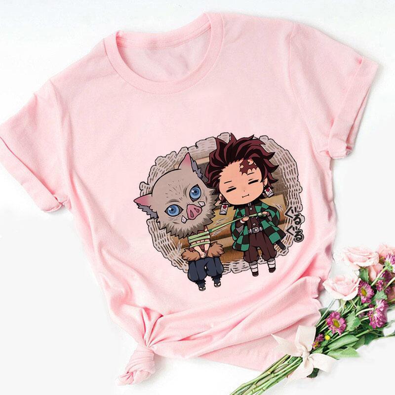 Nezuko Kamado Kimetsu No Yaiba Imprimare Roz Tricouri copii Copii Bebeluși Drăguț Harajuku Kawaii Haine Băiat Fată Topuri Cadou, Drop Ship