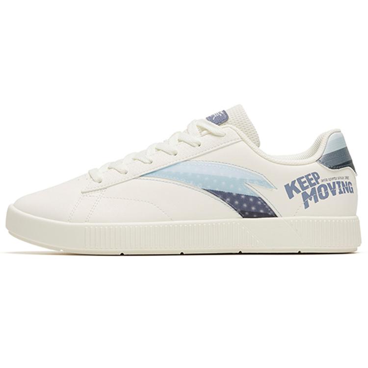 

New Anta Slip Resistant Shock Absorbers With Abrasion Resistant Properties Low Top Skateboard Shoes Men s Ivory White Gray 112258066-4 44