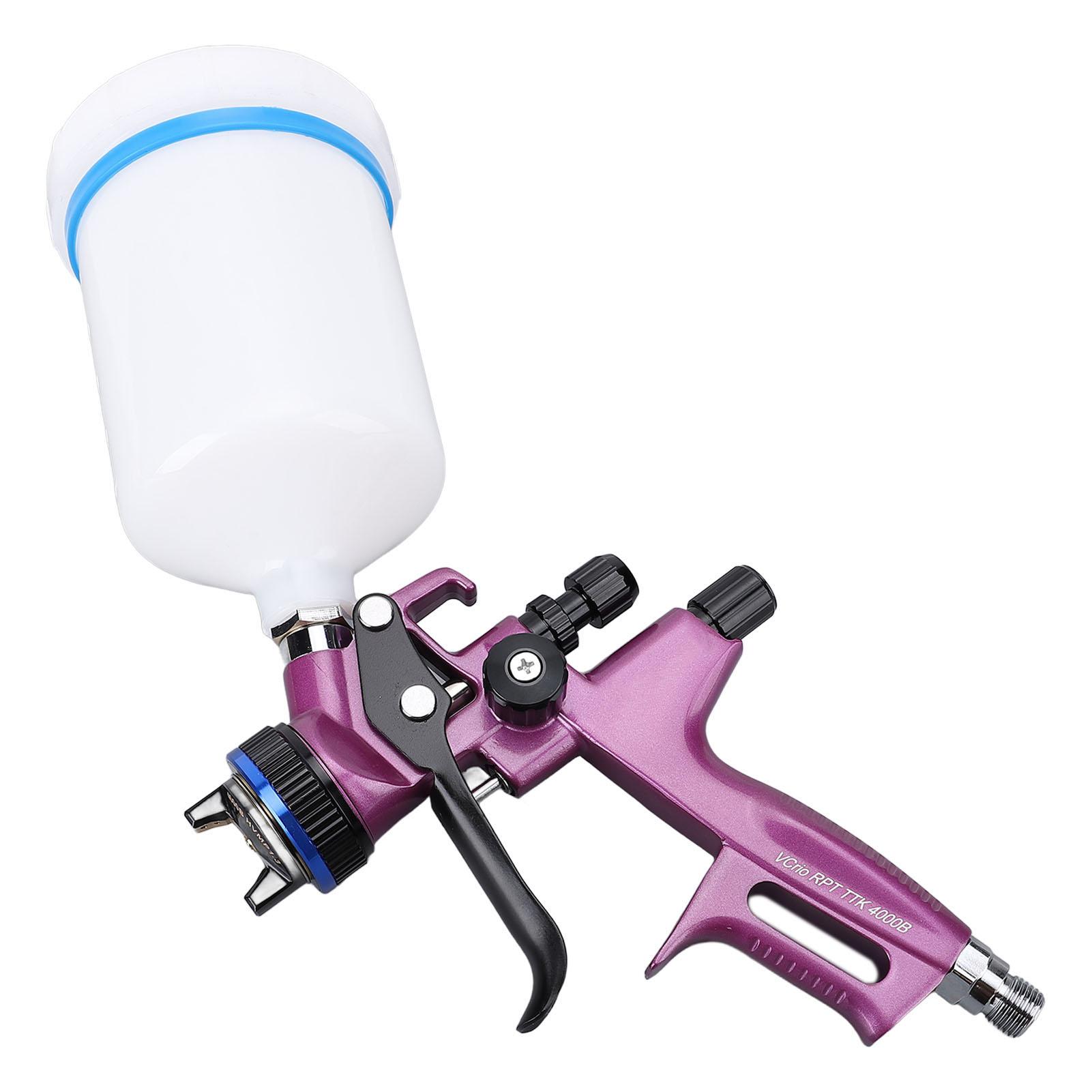 

HVLP Spray Gun Kit with 1.3mm Tip 600ml Cup Professional Paint Sprayer 4000B for Furniture Wall Art Projects Painting