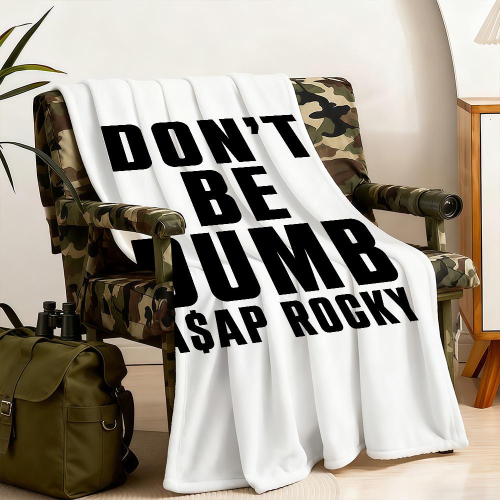 A-ASAPS-ES R-RockyS-ES Dont Be Dumb Blanket Soft Warm Furry Throw Super Kids Toys Bed Sofa Car Cradle