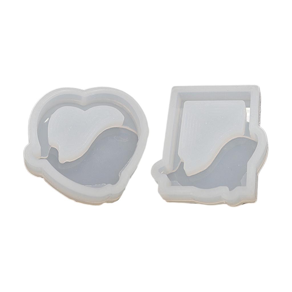 Clear Quicksand Silicone Molds Resin Casting Shaker Mold Resin Epoxy Mold for DIY Crafts Pendant Keychain Jewelry Making
