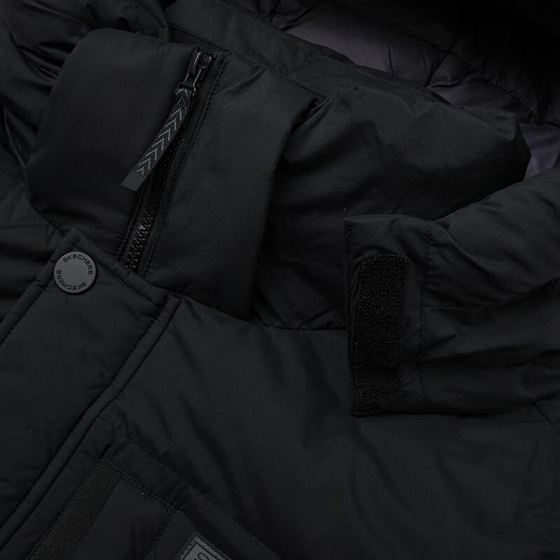 Skechers Fashionable Hooded Comfortable Warm Down Jacket Men Outerwear Carbon-Black L424M032-0018