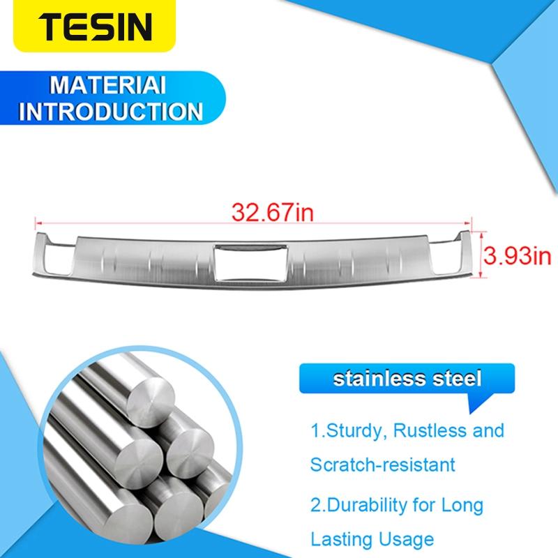 TESIN Car Interior Rear Trunk Protect Door Sill Guard Decoration Trim Cover Accessories For Jeep Renegade 2015 Up Car