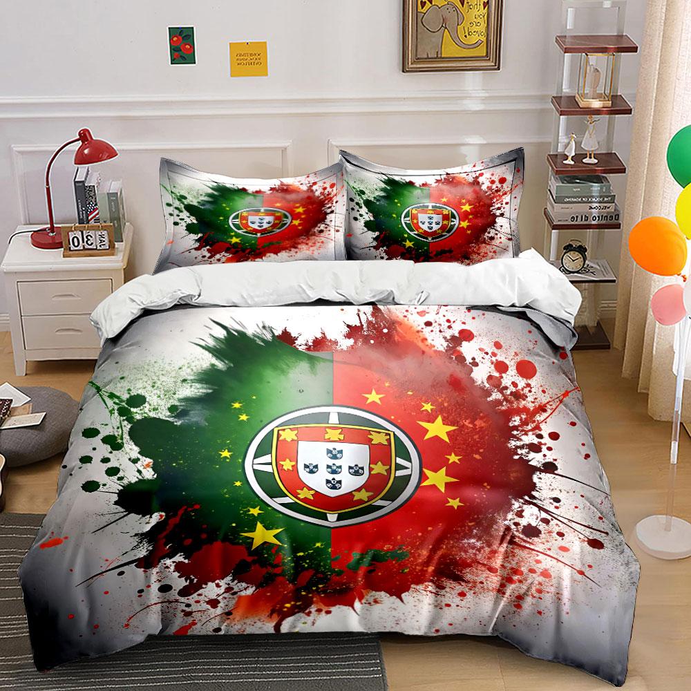"Portugal Flag Themed Bedding" Bedding Duvet Cover Set Duvet Cover Pillowcases  (1 * Duvet Cover 2 * Pillowcases, without duvet insert)