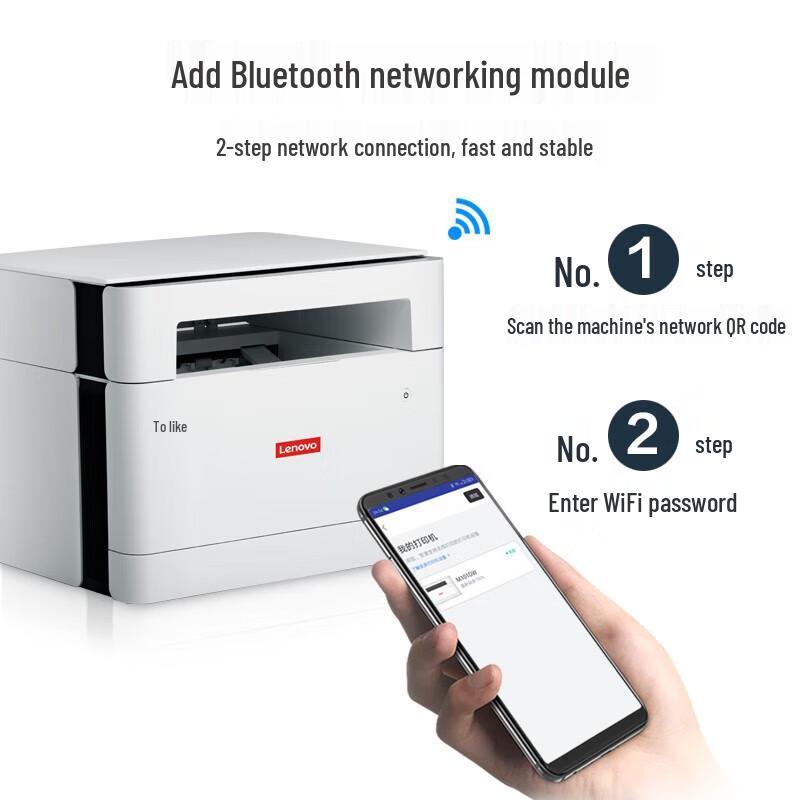 Lenovo M280W Wireless Monochrome Laser Multifunction Printer CN plug (adapter included)