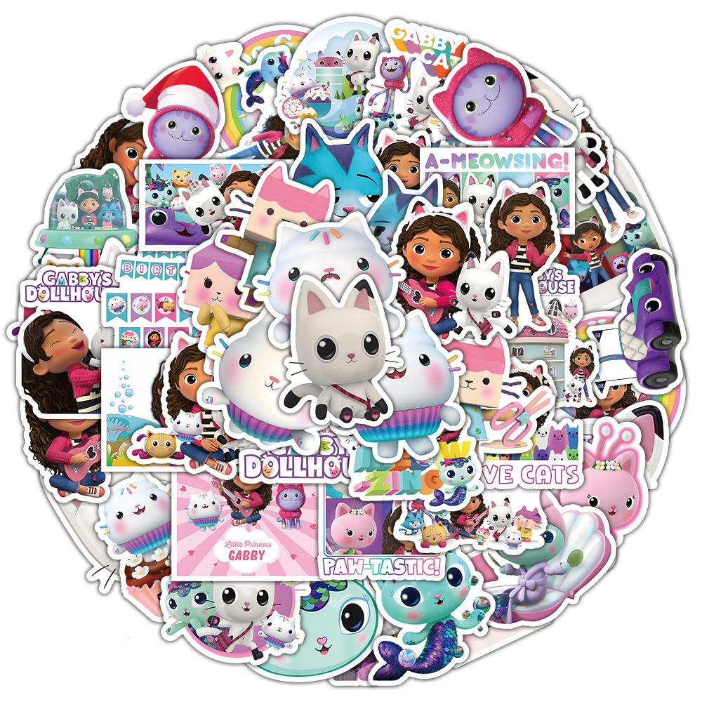 

Gabby Dollhouse Party Supplies Gabby Birthday Party Favor Plate Cup Set 3D Balloons For Kids Girls Party Gift Items Photo Booth Props others