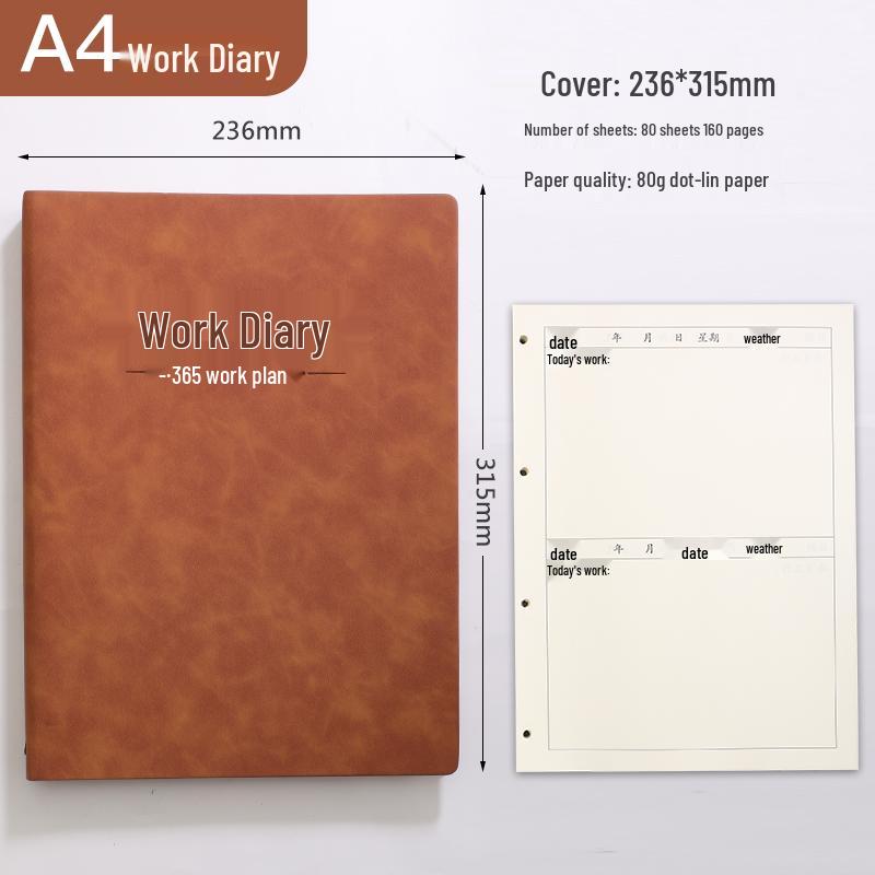 A4 Work Log & Meeting Minutes Book with Custom Printing for Office or Construction Use