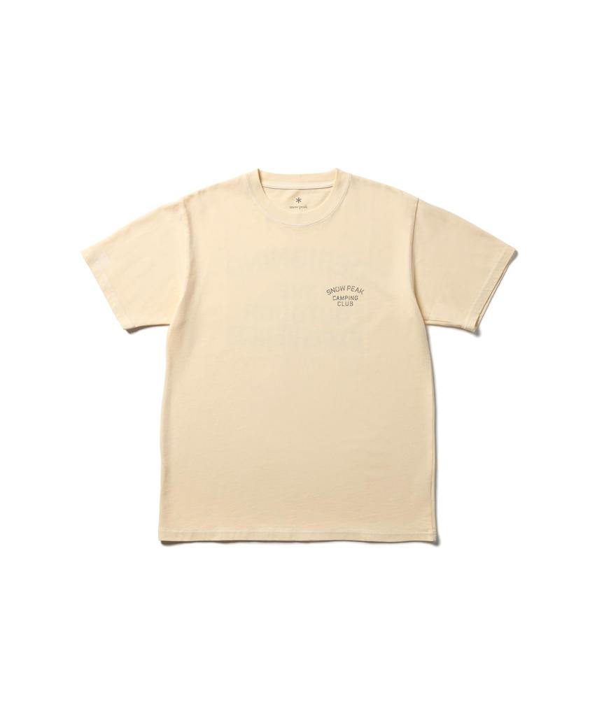 Snow Peak Recycled Cotton Dyed T-Shirt SPC Size S Light Beige TS-25SU202 Festival Camping Outdoor