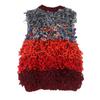 Color-Block V-Neck Fringe Vest Sweater - Women's Spring/Autumn Sleeveless