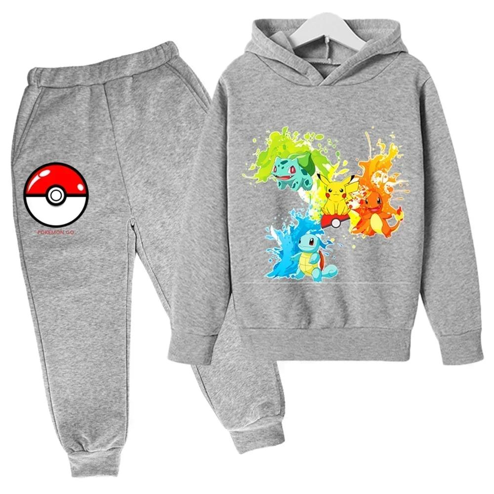 Pikachu Bērnu Meiteņu Džempera un Bikšu