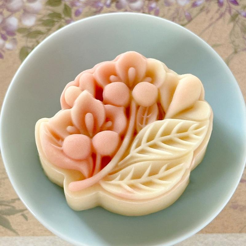 Dessert Molds Traditional Molds Set Flower Shape Cake Molds Set Pastry Molds ABS Texture Dessert Tool for Baking Use