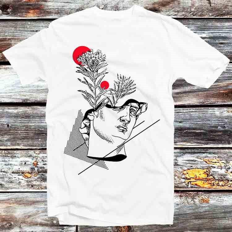 

David Statue Art Aesthetic Michelangelo Japan T Shirt B762 S