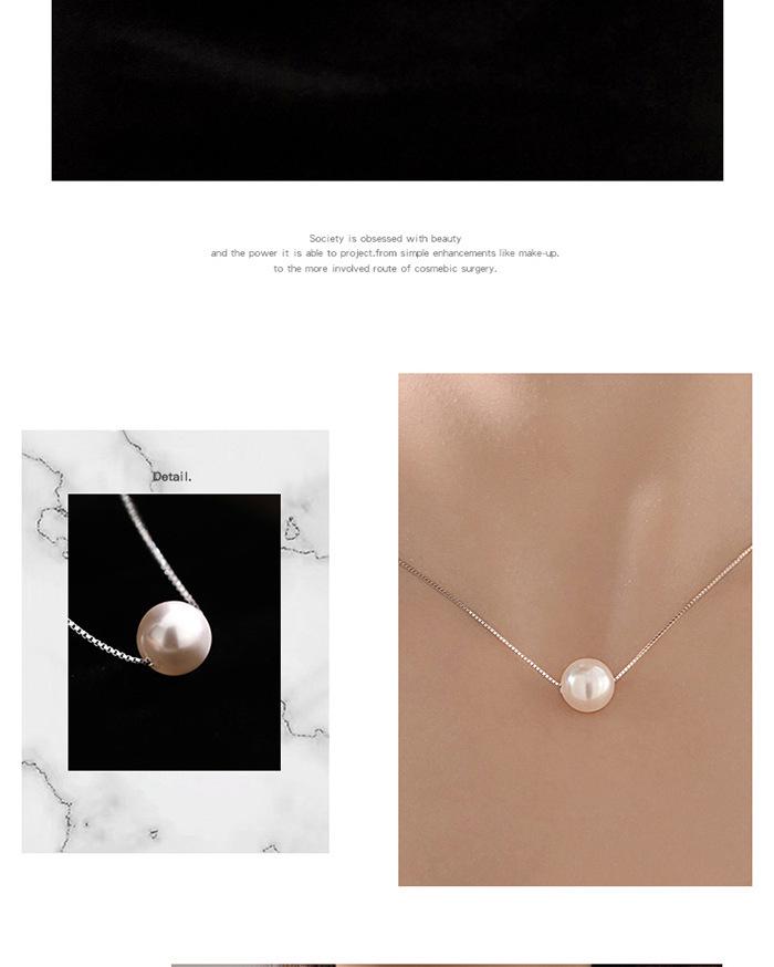 2022 Neue Mode 925 Sterlingsilber Perlen Nischen Schlüsselbein Halskette für Frauen