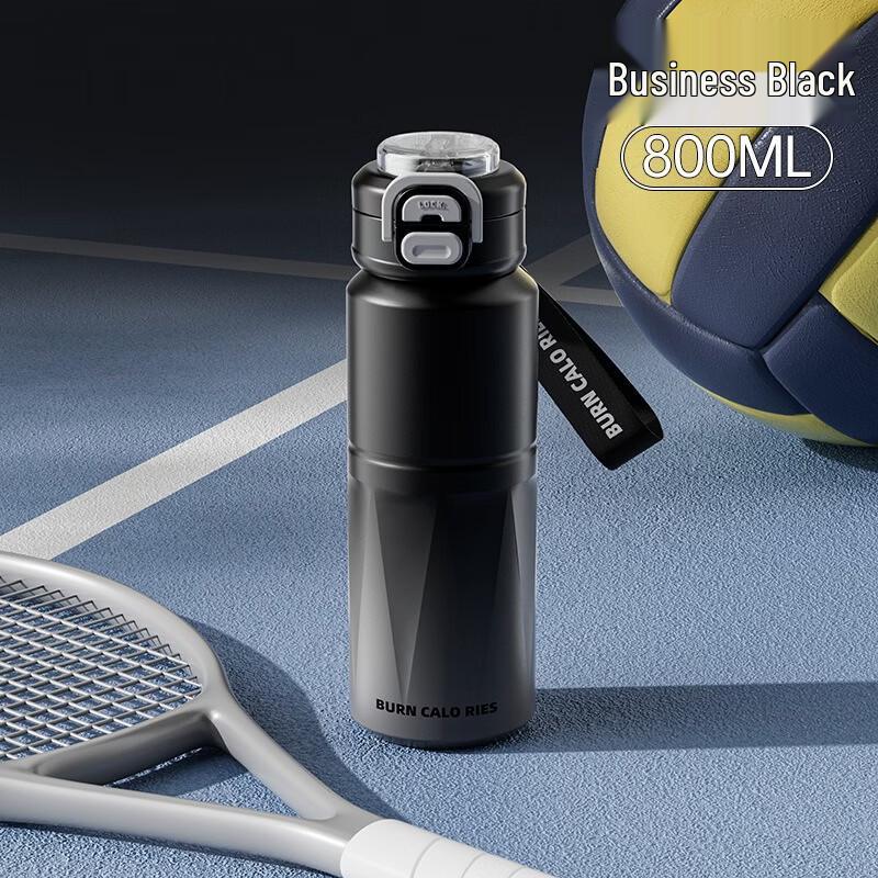 Shangqi Stylish Gradient Straw Insulated Water Bottle