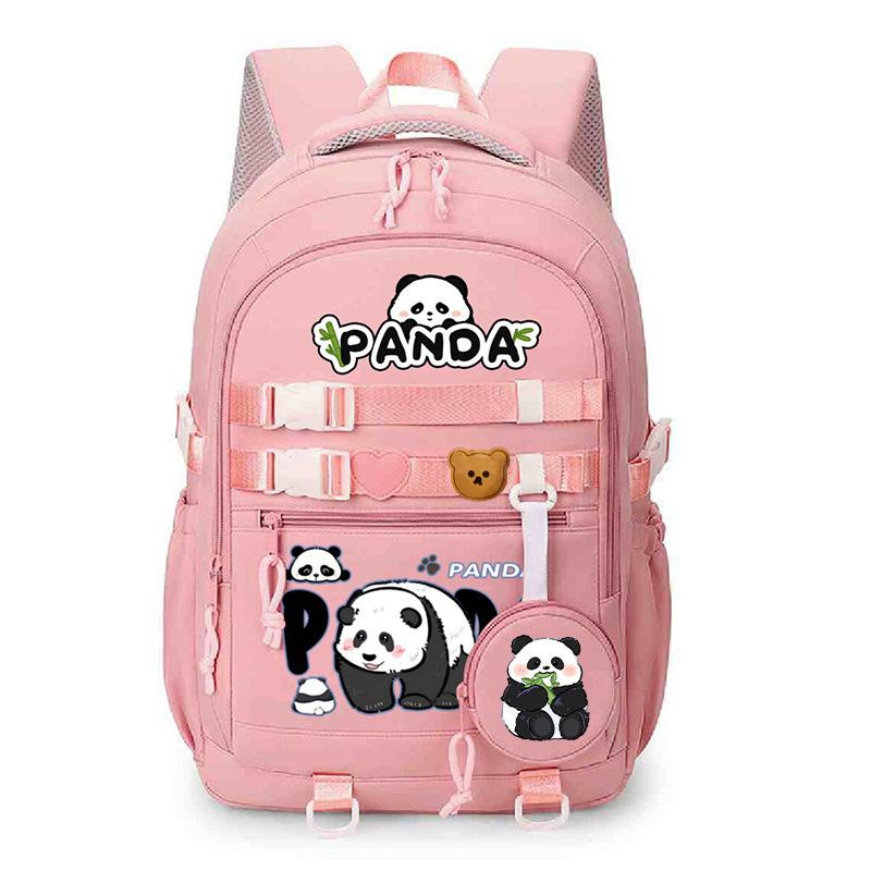 Panda Huahua 2025 New Cute Children's Schoolbag Cross-border Large-capacity Primary and Secondary School Students Lightweight Spine Protection