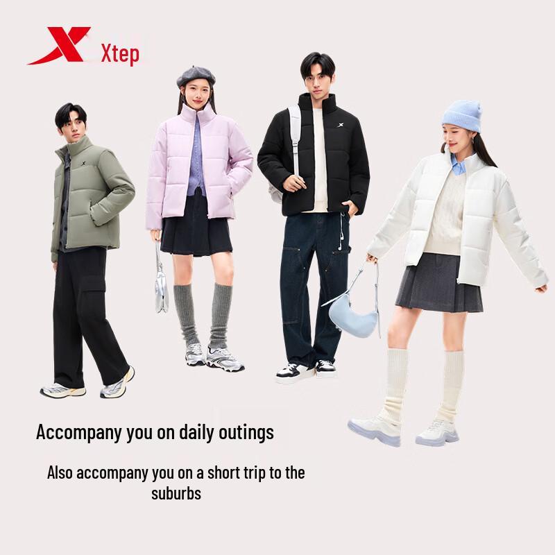 Xtep Giacca invernale imbottita unisex resistente all'acqua