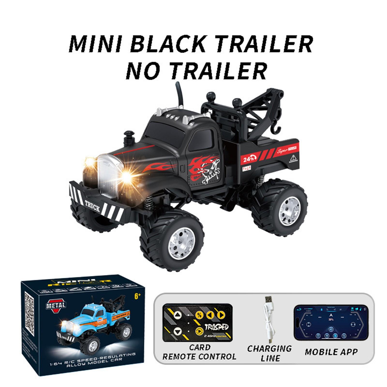 

Радиоуправляемый грузовик, Радиоуправляемый полугрузовик с прицепом, Радиоуправляемый грузовик 1/64 масштаб сплава, 2025 Новый Радиоуправляемый грузовик, 2.4 ГГц пульт дистанционного управления, Для детей Подарки One Size чёрный