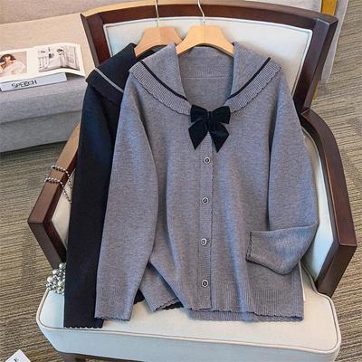 Plus Size Women's Loose Lapel Sweater (Bust 150/160)