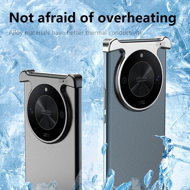 Luxury Irregular Aluminum Alloy Shockproof Phone Case for Huawei Honor X9B X9C X50 X60 Pro Magic6 Lite 9 - Reinforced Bumper with Aromatherapy Design