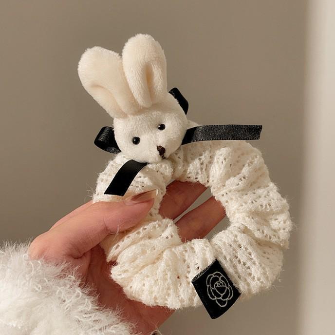 Cinnamoroll Plush Hair Tie: Fluffy Cartoon Hair Rope for Girls