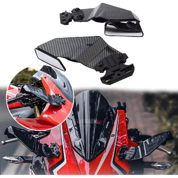 For CBR500R 600R 600RR 2025 2024 Motorcycle Invisible Winglet Mirror Kit Adjustable Rearview Mirror Wind Wing Reflector Spoiler Rearview Mirror