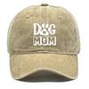 DOG MOM" Paw Print Snapback Sun Hat, Mother's Day Man's Cap Slouchy Sun Protective Raw Brim Curved Brim Adjustable Baseball Hat