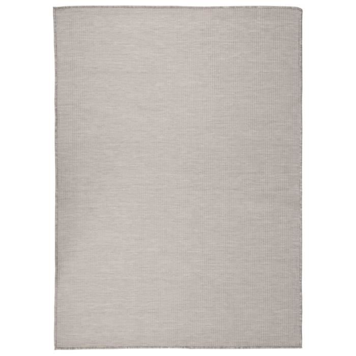 VidaXL Tapis à tissage plat d'extérieur 200x280 cm Taupe