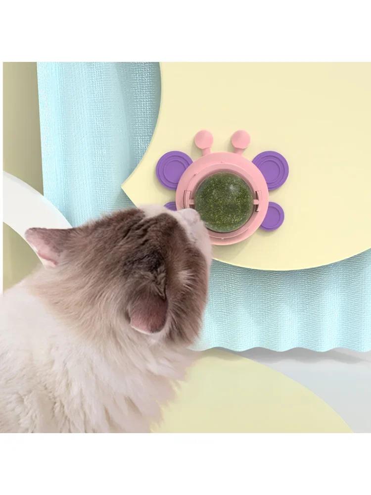 Avocado Catnip Wall Ball Cat Toys Catnip Edible Licking Balls Snack Healthy Rotatable Treats Toys Kitten Supplies Teeth Cleaning