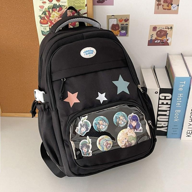 

Школьный рюкзак Японский Прозрачный Инс Высокая Ценность Студенты Плечевой Рюкзак Большой Вместимости Болезненный Рюкзак Сумка на Плечо Дикий Тренд. .