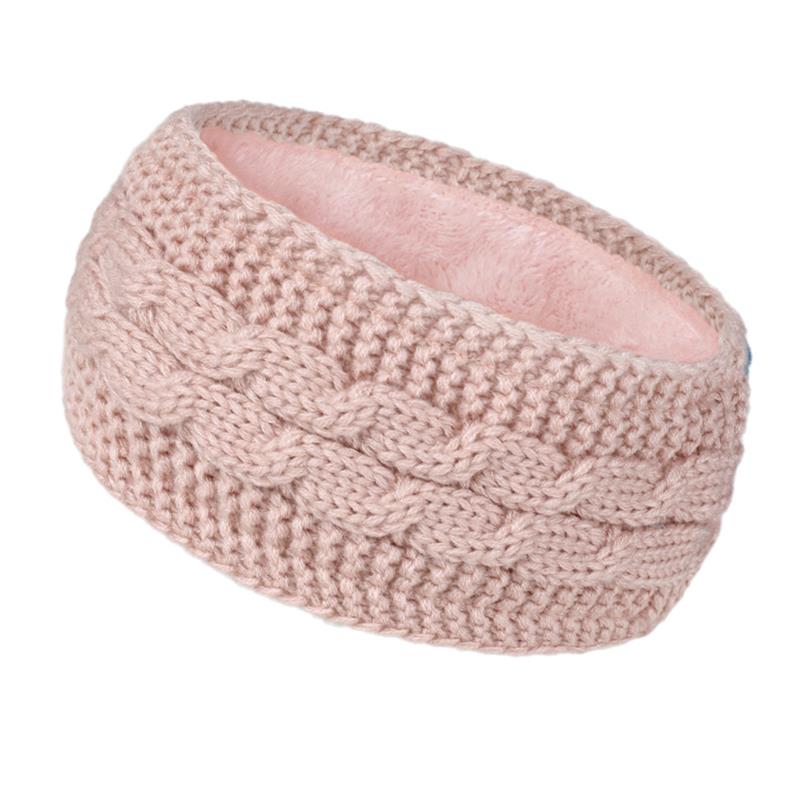 Womens Thermal Ribbed Thick Fleece Lined Winter Headband Wrap Ear Warmer