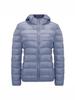 Women's Plus Size Lightweight Hooded Down Jacket - 90% Thin White Duck Down, Autumn/Winter Fashionable Outerwear